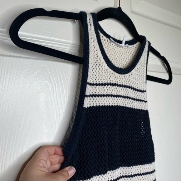 Frame Open Knit Striped Midi Dress Size XS - Picture 3 of 7